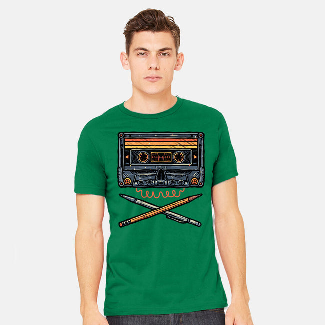 Crossbone Cassette-Mens-Heavyweight-Tee-glitchygorilla
