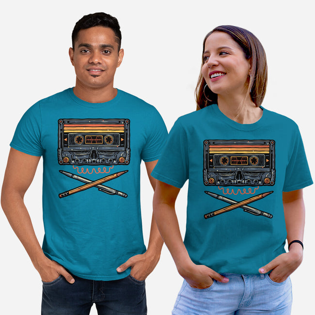 Crossbone Cassette-Unisex-Basic-Tee-glitchygorilla
