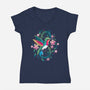 Humming Bird Infinity-Womens-V-Neck-Tee-Vallina84