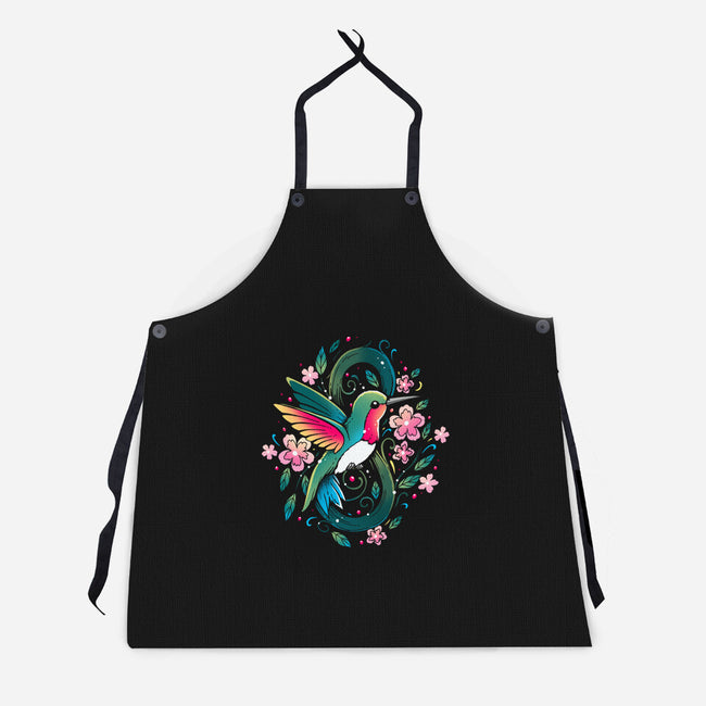 Humming Bird Infinity-Unisex-Kitchen-Apron-Vallina84