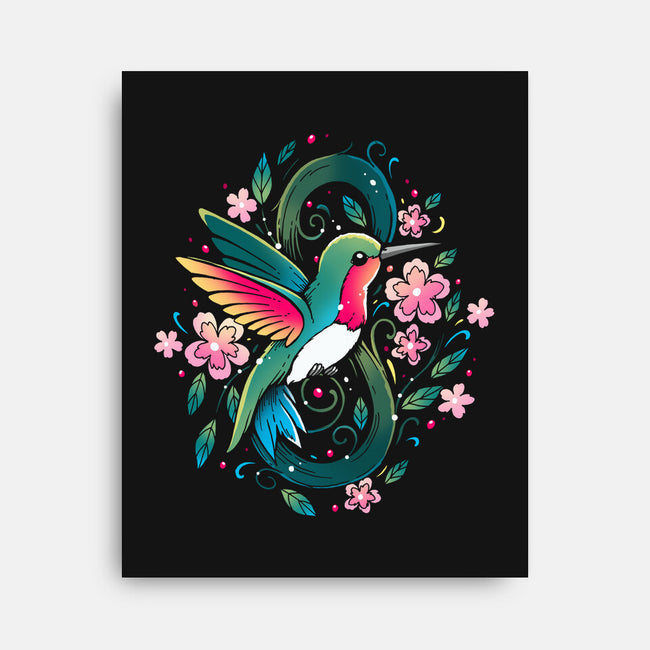 Humming Bird Infinity-None-Stretched-Canvas-Vallina84