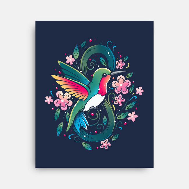 Humming Bird Infinity-None-Stretched-Canvas-Vallina84
