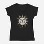Legendary Being-Womens-V-Neck-Tee-rocketman_art