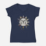 Legendary Being-Womens-V-Neck-Tee-rocketman_art