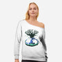 Forest Nap-Womens-Off Shoulder-Sweatshirt-estudiofitas