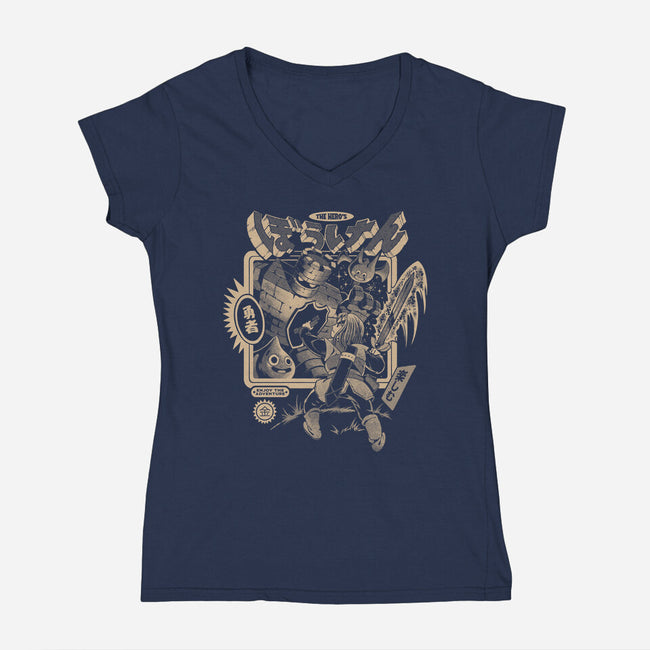 Luminous Adventure-Womens-V-Neck-Tee-ilustrata