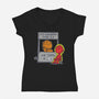 Fantastic Help-Womens-V-Neck-Tee-Barbadifuoco