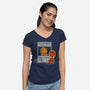 Fantastic Help-Womens-V-Neck-Tee-Barbadifuoco