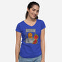 Fantastic Help-Womens-V-Neck-Tee-Barbadifuoco