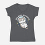 Zero‑Gravity Snooze-Womens-V-Neck-Tee-Lorets
