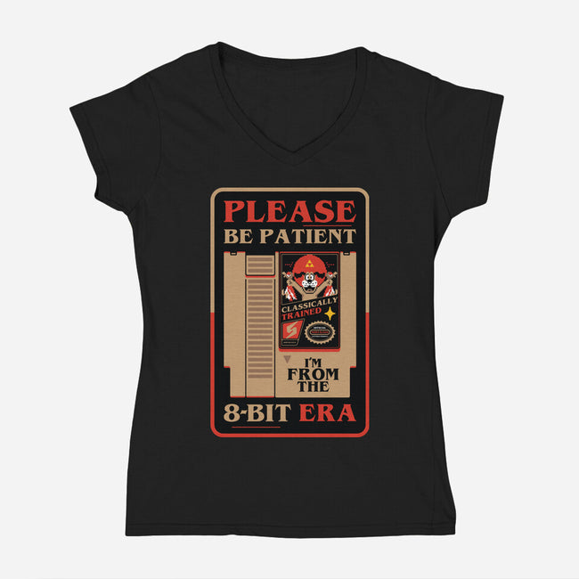Please Be Patient-Womens-V-Neck-Tee-BadBox