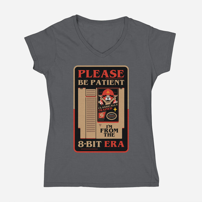 Please Be Patient-Womens-V-Neck-Tee-BadBox