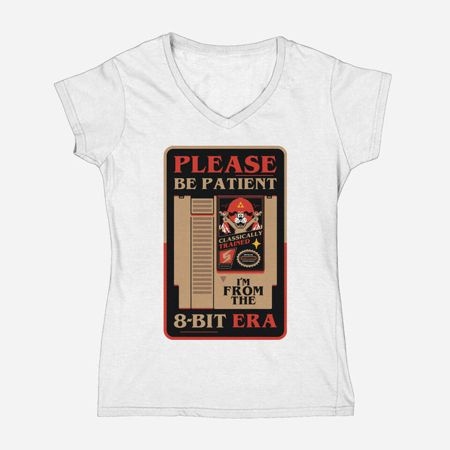 Please Be Patient-Womens-V-Neck-Tee-BadBox