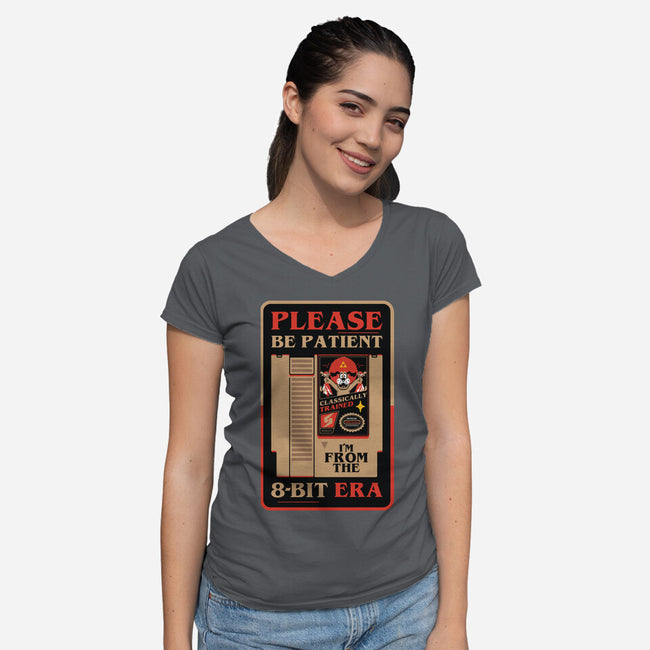 Please Be Patient-Womens-V-Neck-Tee-BadBox