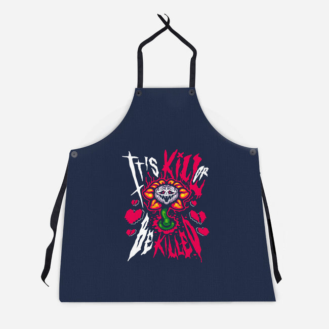 Kill Or Be Killed-Unisex-Kitchen-Apron-demonigote