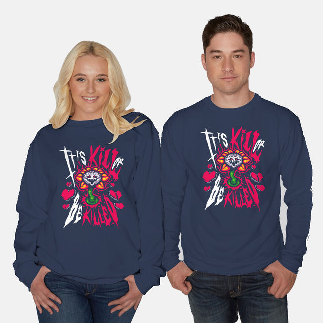Kill Or Be Killed-Unisex-Crew Neck-Sweatshirt-demonigote