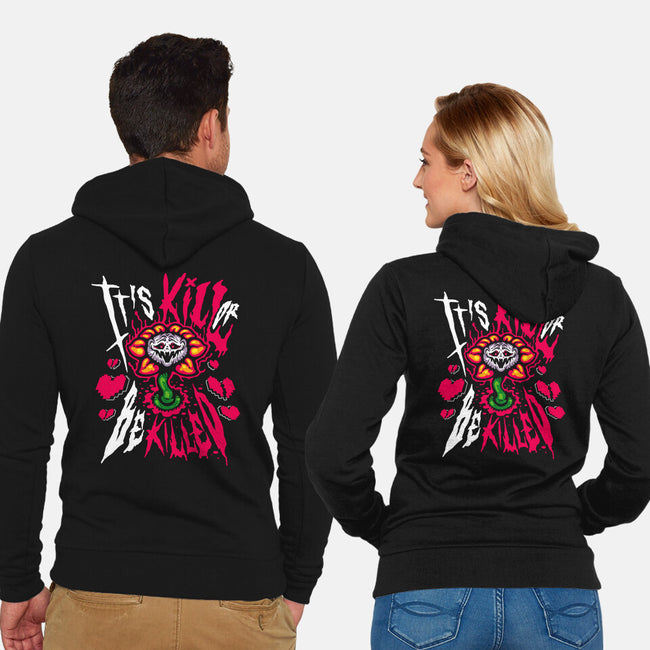 Kill Or Be Killed-Unisex-Zip-Up-Sweatshirt-demonigote