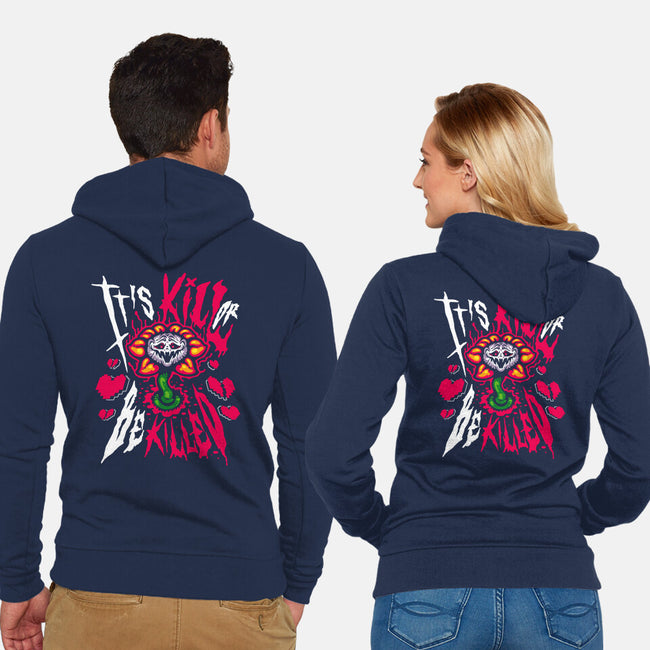Kill Or Be Killed-Unisex-Zip-Up-Sweatshirt-demonigote