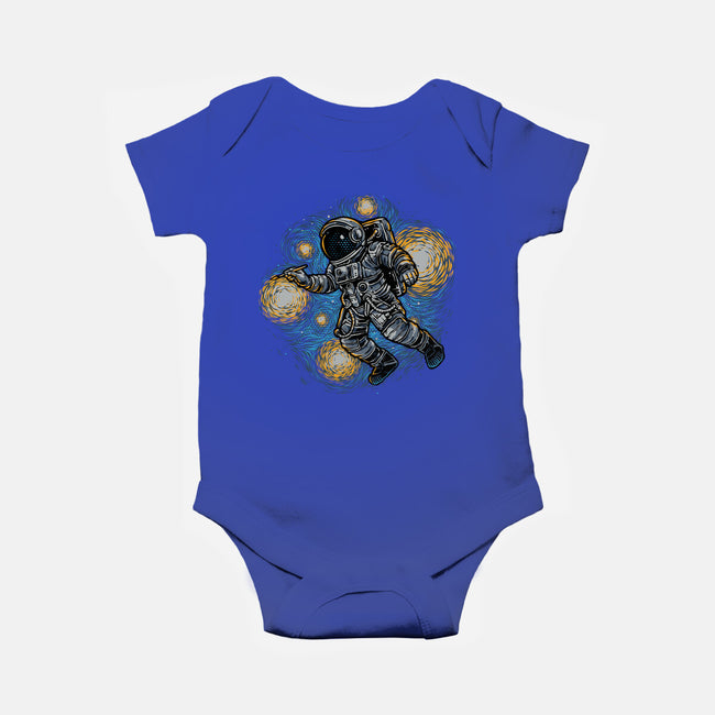 Painting The Galaxy-Baby-Basic-Onesie-glitchygorilla