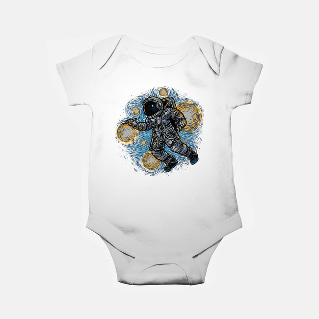 Painting The Galaxy-Baby-Basic-Onesie-glitchygorilla