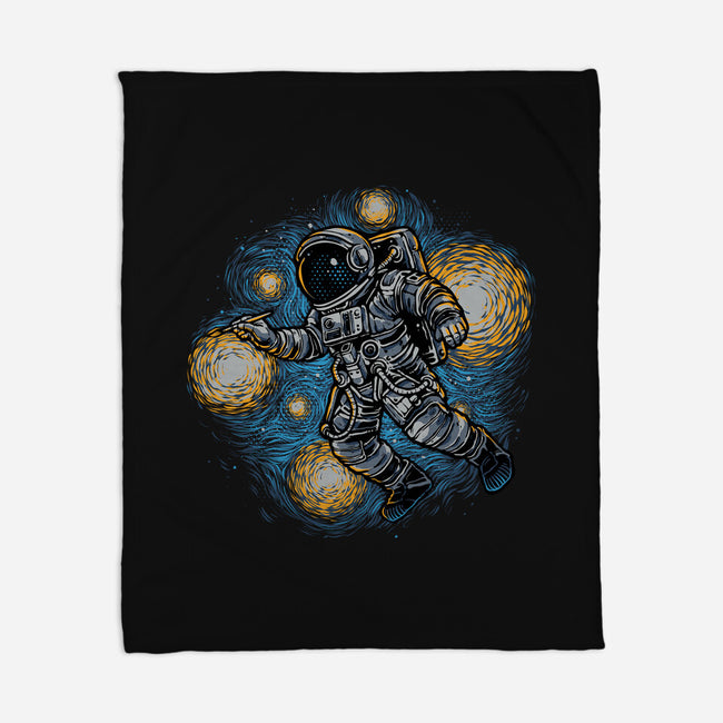 Painting The Galaxy-None-Fleece-Blanket-glitchygorilla