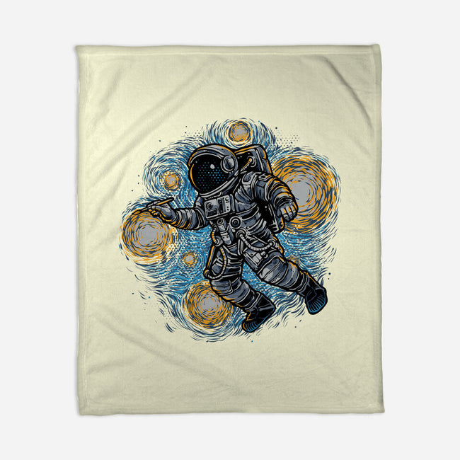 Painting The Galaxy-None-Fleece-Blanket-glitchygorilla