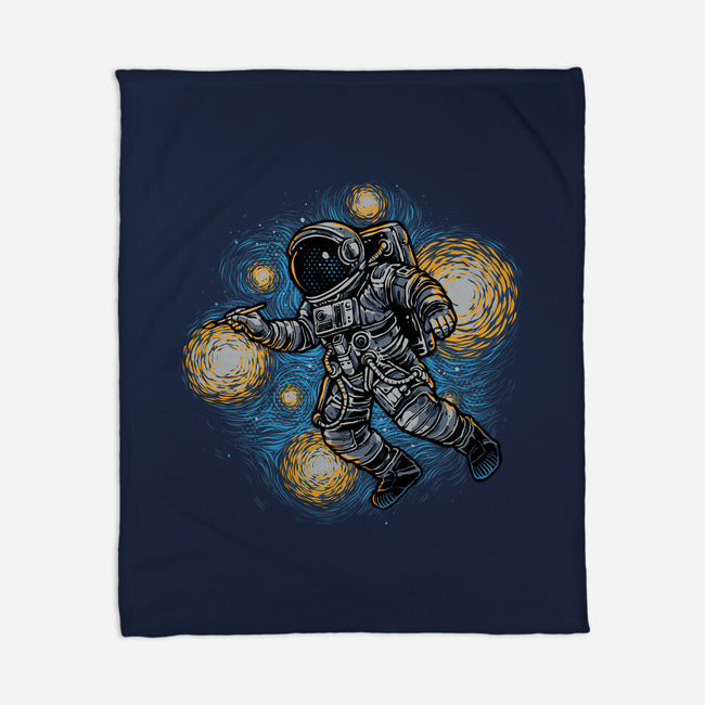 Painting The Galaxy-None-Fleece-Blanket-glitchygorilla