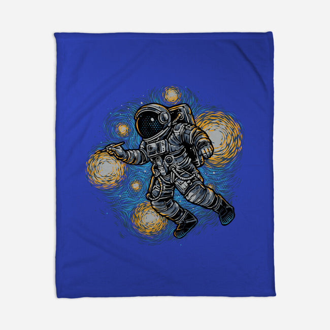 Painting The Galaxy-None-Fleece-Blanket-glitchygorilla