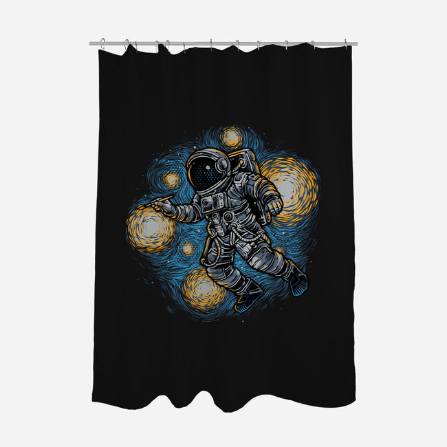 Painting The Galaxy-None-Polyester-Shower Curtain-glitchygorilla
