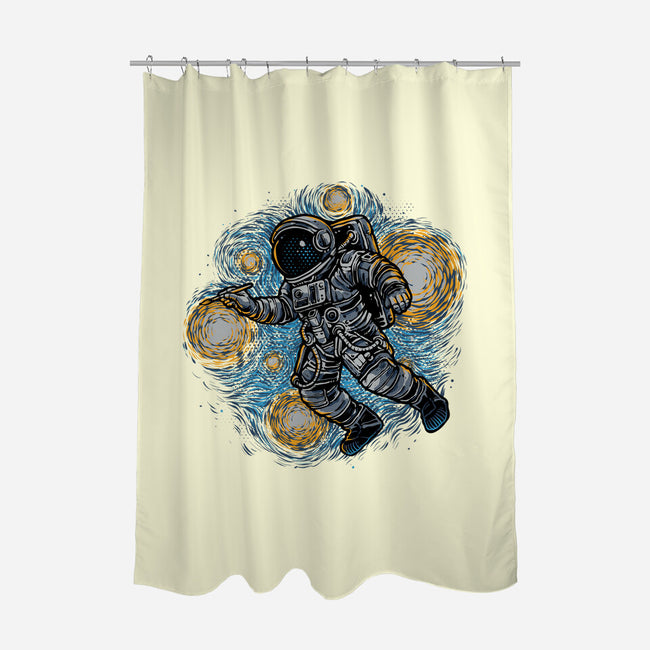 Painting The Galaxy-None-Polyester-Shower Curtain-glitchygorilla