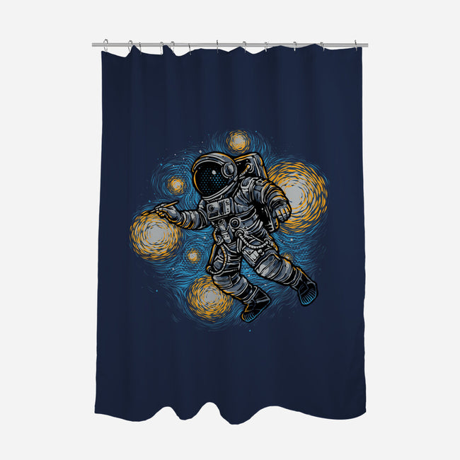 Painting The Galaxy-None-Polyester-Shower Curtain-glitchygorilla