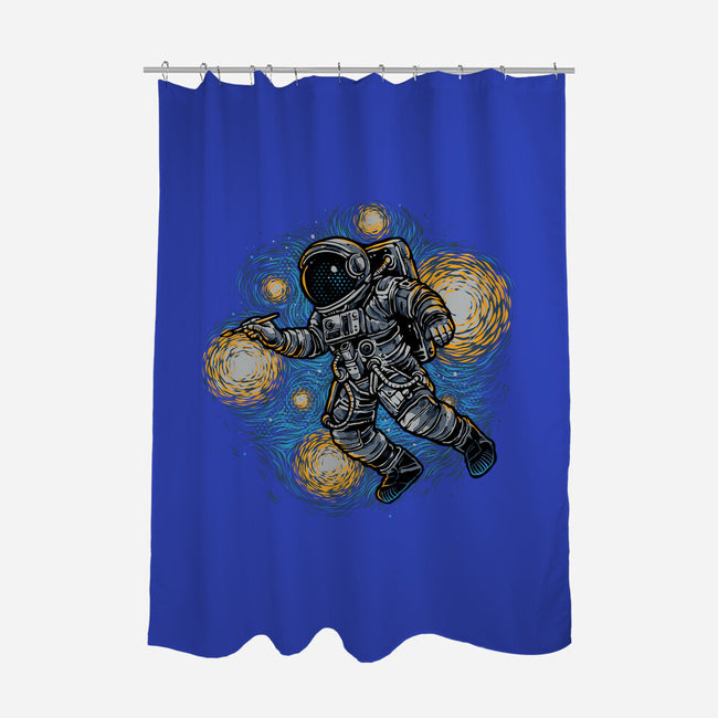 Painting The Galaxy-None-Polyester-Shower Curtain-glitchygorilla
