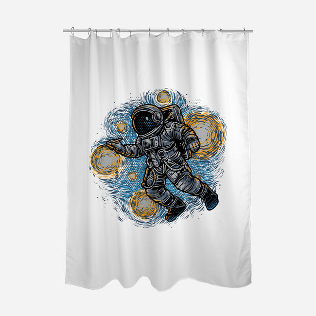 Painting The Galaxy-None-Polyester-Shower Curtain-glitchygorilla