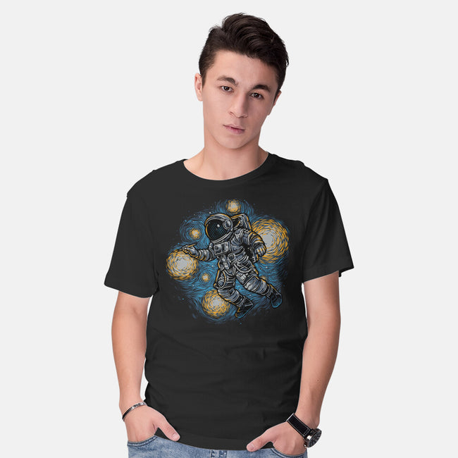 Painting The Galaxy-Mens-Basic-Tee-glitchygorilla