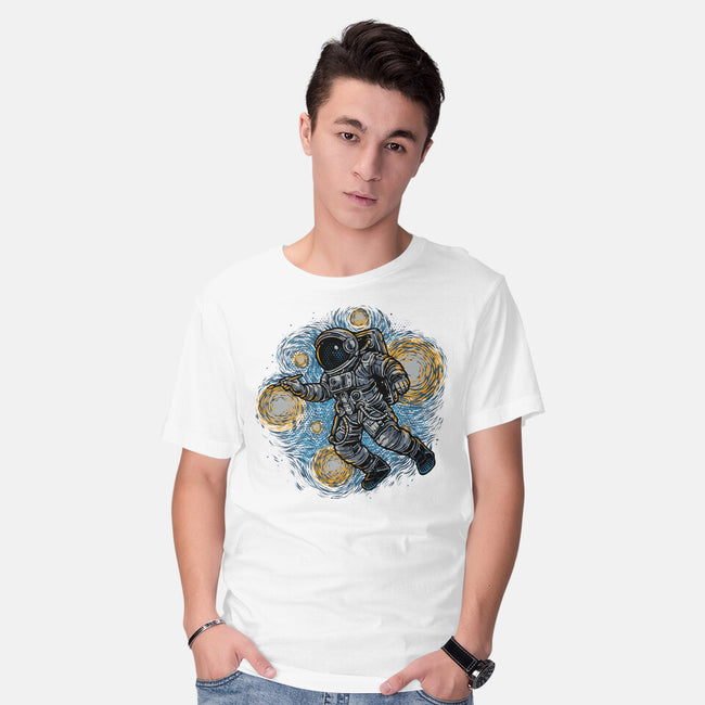 Painting The Galaxy-Mens-Basic-Tee-glitchygorilla