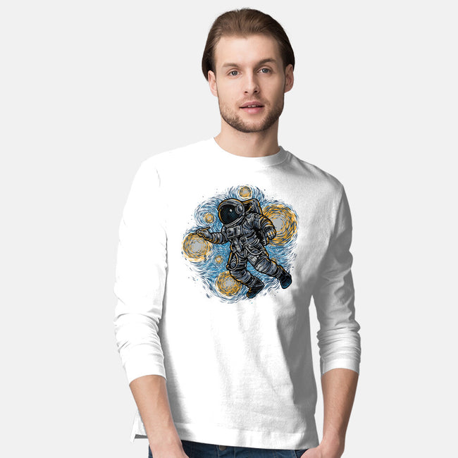 Painting The Galaxy-Mens-Long Sleeved-Tee-glitchygorilla
