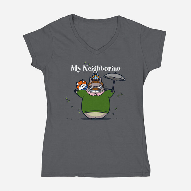 My Neighborino-Womens-V-Neck-Tee-Boggs Nicolas