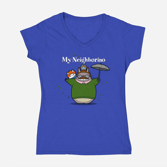 My Neighborino-Womens-V-Neck-Tee-Boggs Nicolas