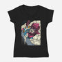 Clobbering On Titan-Womens-V-Neck-Tee-Betmac