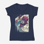 Clobbering On Titan-Womens-V-Neck-Tee-Betmac
