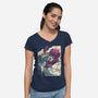 Clobbering On Titan-Womens-V-Neck-Tee-Betmac