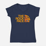 The Rock Face-Womens-V-Neck-Tee-Barbadifuoco