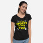 May The Sports Be With You-Womens-V-Neck-Tee-Boggs Nicolas