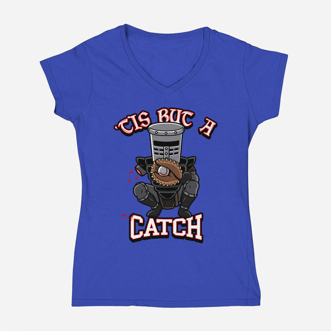 Tis But A Catch-Womens-V-Neck-Tee-Boggs Nicolas