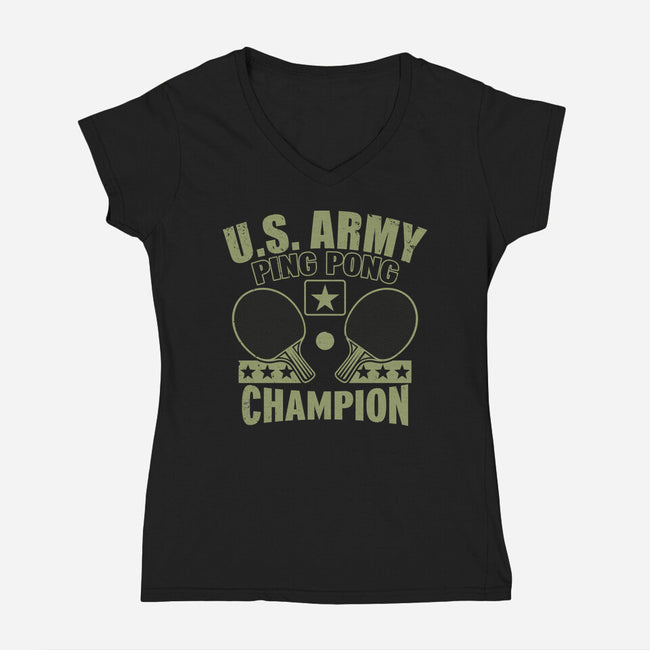 Forrest Pong Champ-Womens-V-Neck-Tee-Boggs Nicolas