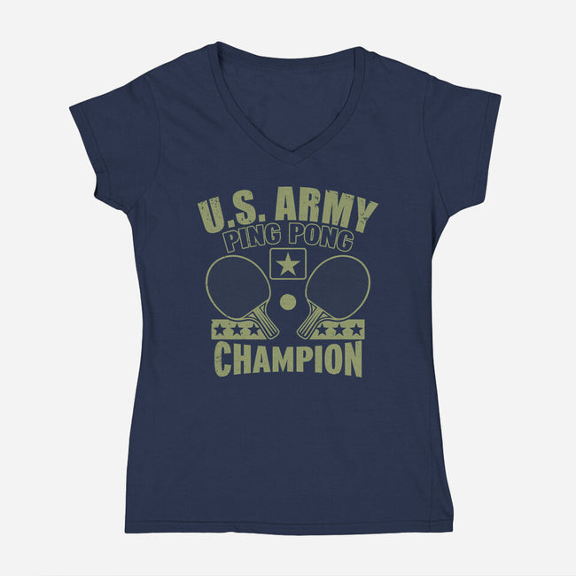 Forrest Pong Champ-Womens-V-Neck-Tee-Boggs Nicolas
