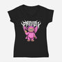 Pazuzu Collectable Tee-Womens-V-Neck-Tee-Jorgetiradoart