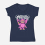 Pazuzu Collectable Tee-Womens-V-Neck-Tee-Jorgetiradoart