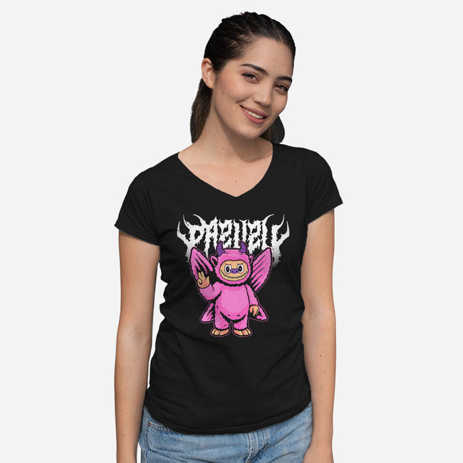 Pazuzu Collectable Tee-Womens-V-Neck-Tee-Jorgetiradoart