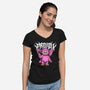 Pazuzu Collectable Tee-Womens-V-Neck-Tee-Jorgetiradoart